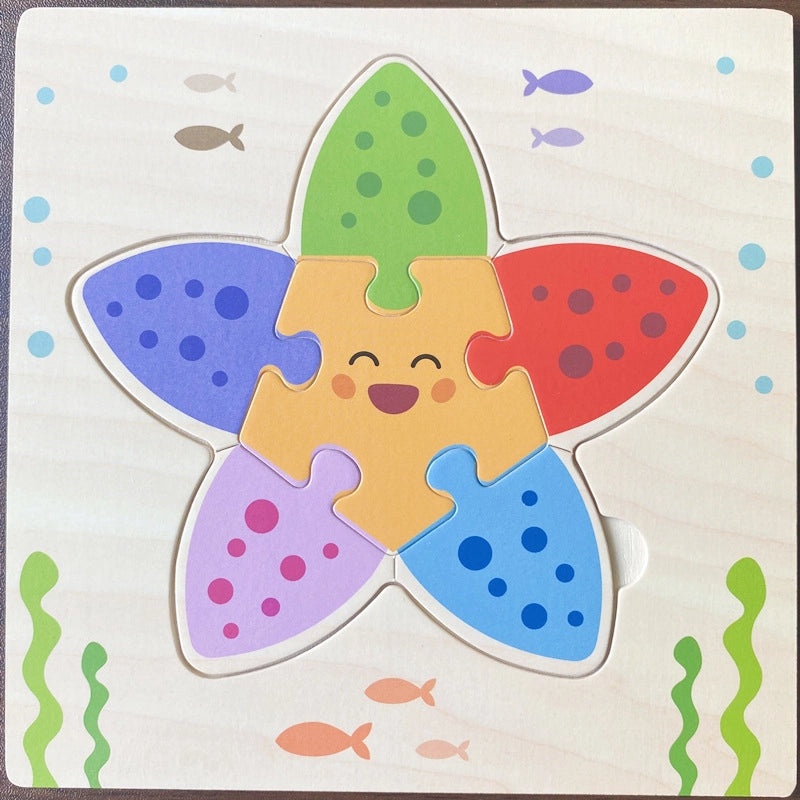 Wooden 3D Animal Puzzle for Kids Early Learning Handheld Board Cartoon Educational Toy | Educational Toys & Games