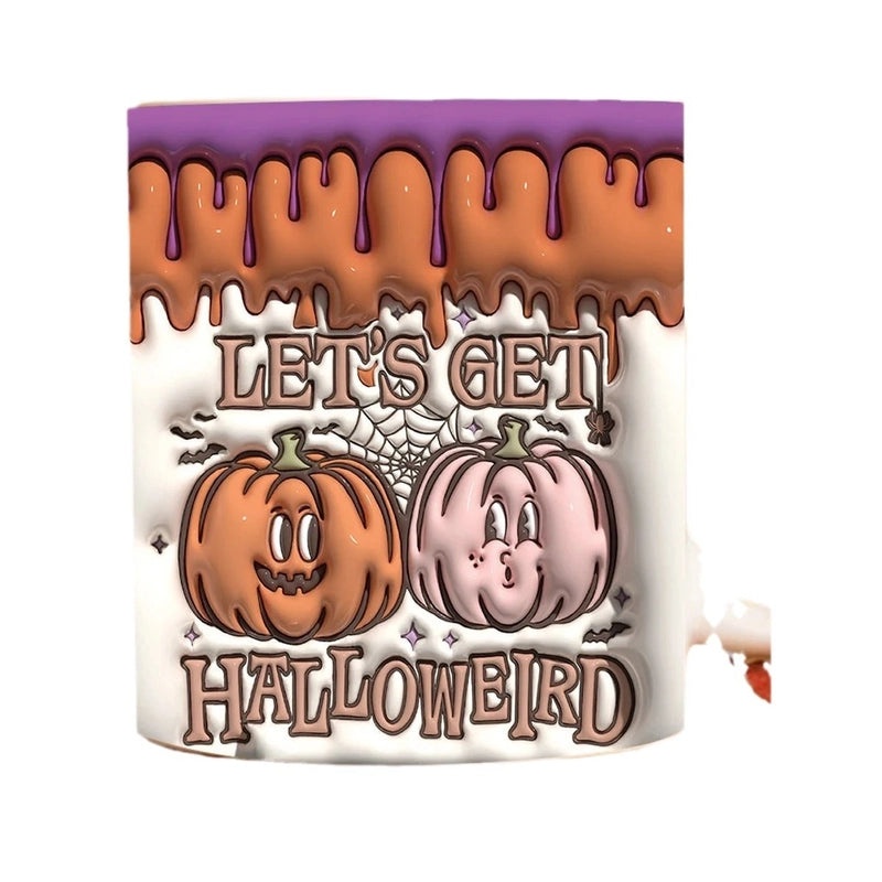 Personalized Halloween Letter Painted Water Bottle | Customized Drinkware