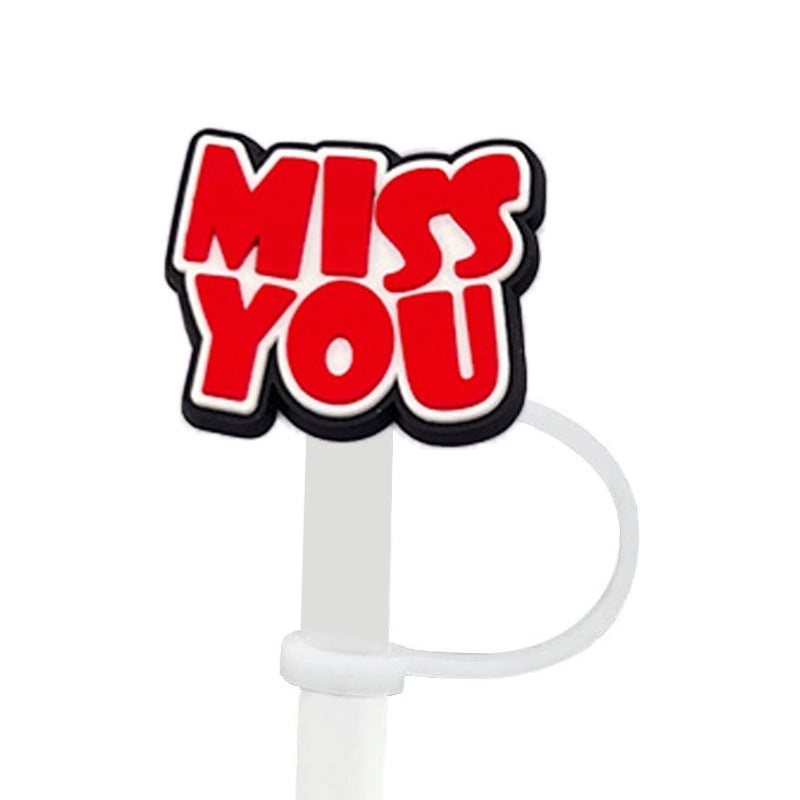 Silicone Letter Straw Mouthpiece 1 Piece Soft Cute Reusable Drink Accessory|Drinkware & Bar Accessories