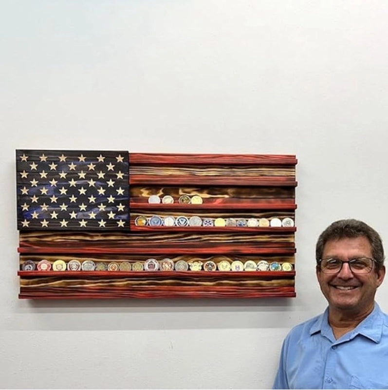 Minimalist Wooden National Flag Jewelry Holder Wall Art|Home Decor & Wall Art