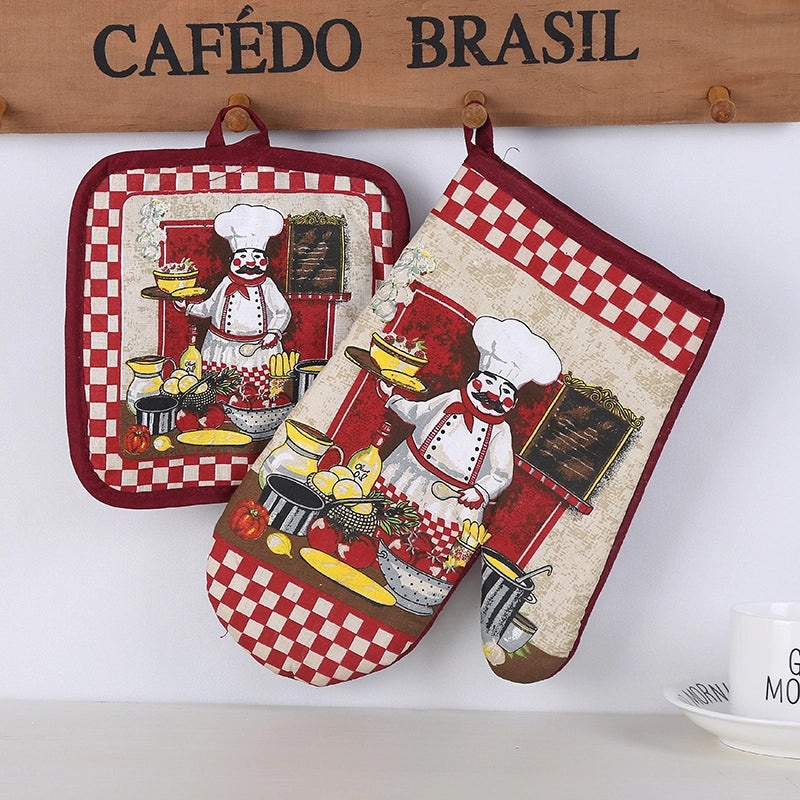 Heat Resistant Gloves with Pastoral Multiple Prints | Kitchen & Dining Accessories