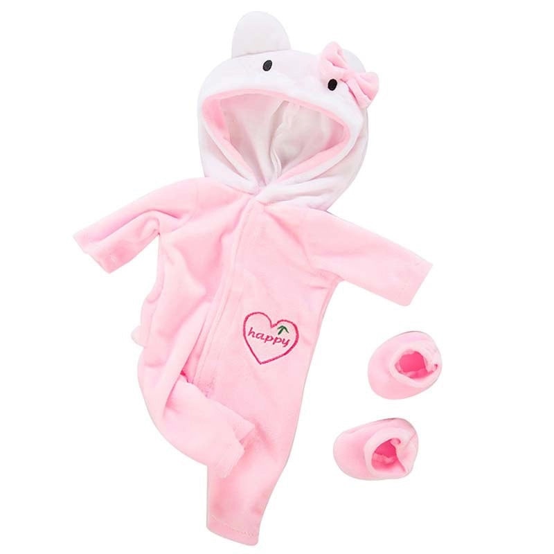 18 Inch Doll Clothes Set Rose Blue Pink Cat Cartoon Outfit for Eave Dolls|Doll Clothing & Accessories