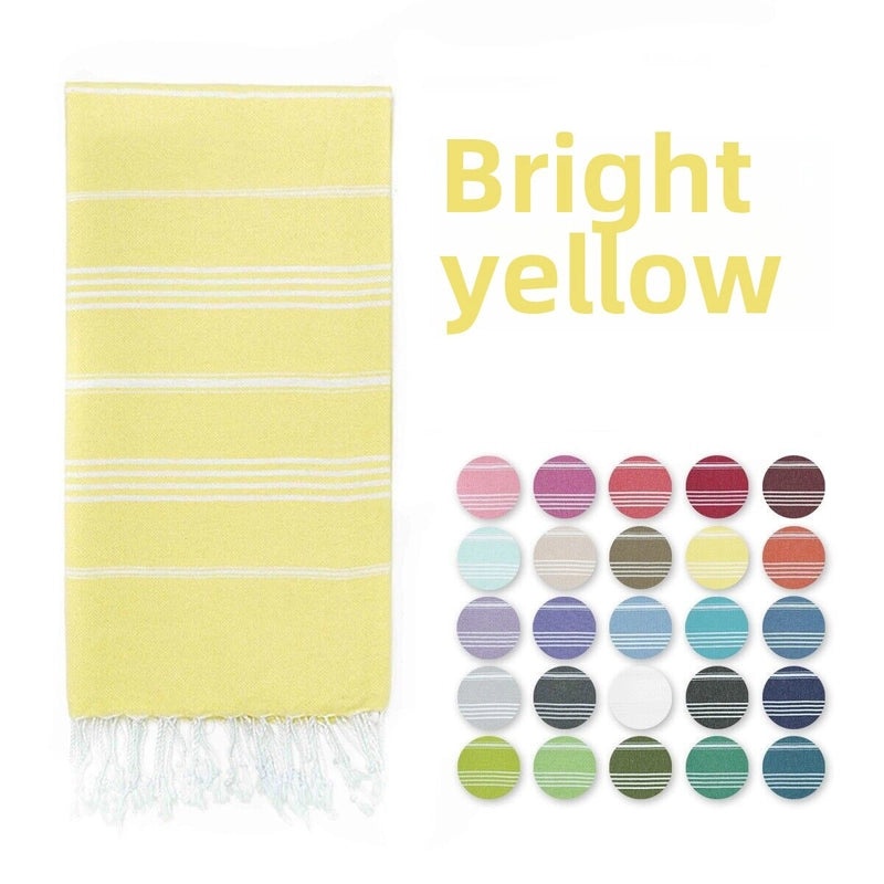 Customizable Turkey Beach Towel with Tassel Ears Striped Quick-Dry Bath Towel Embroidered | Beach Towels & Bath Linens