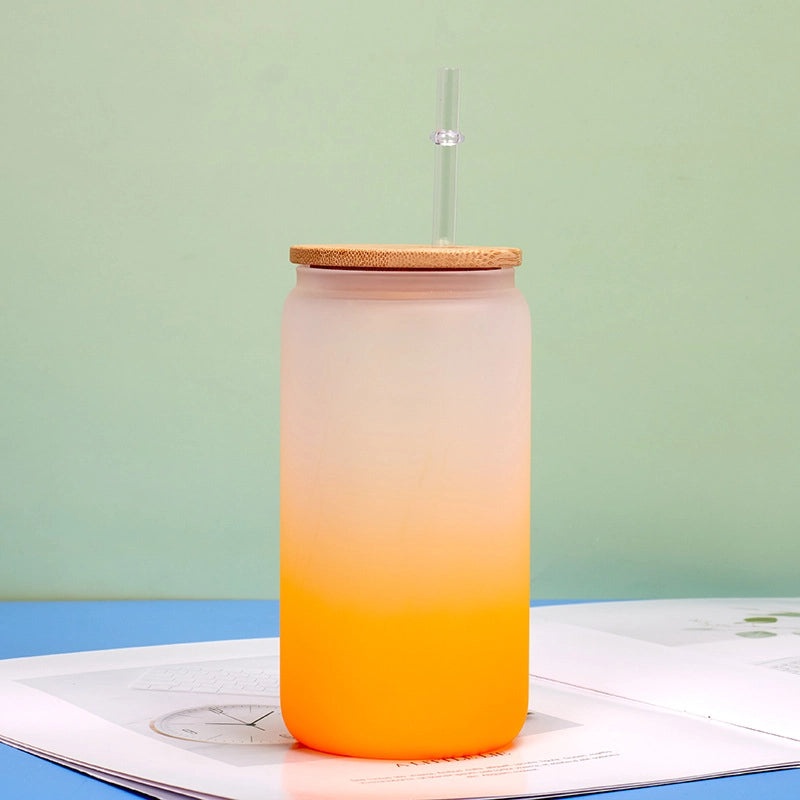 Mason Cup with Bamboo Lid and Straw|Outdoor Drinkware