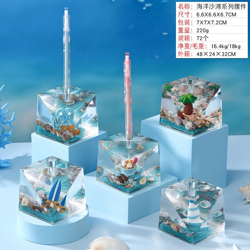 Creative Cartoon Liquid Oil Drop Ornament Transparent Acrylic Pressure Relief Craft|Home Decor Gifts