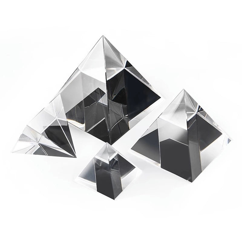Minimalist Triangle Pyramid White Crystal Ornament for Christmas and Valentine’s Day|Home Decor & Holiday Decorations