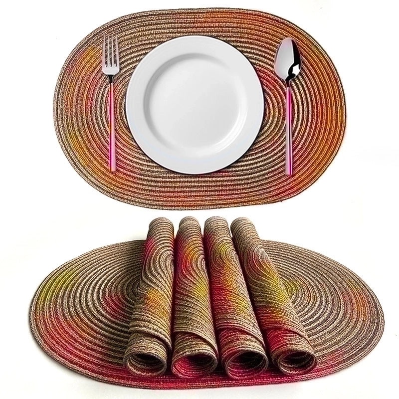 Vintage Stripe Cotton Table Mat|Dining Table Decor