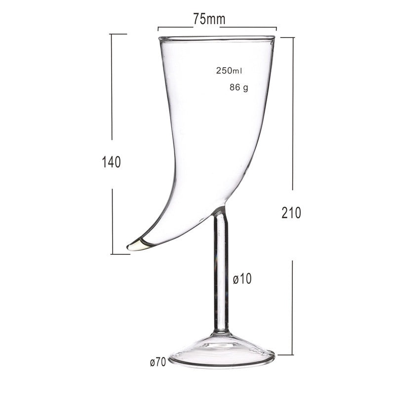 Elegant Clear Glass Wine Tumbler 1 Piece | Drinkware & Barware