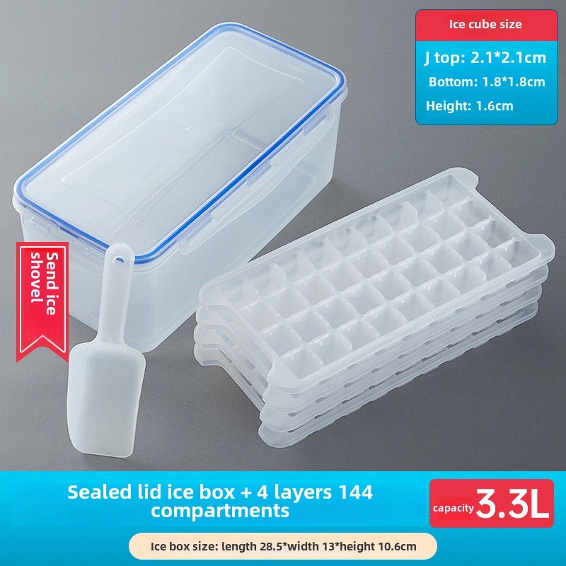 Multi-layer Plastic Ice Cube Tray with Lid | Kitchen & Dining Accessories