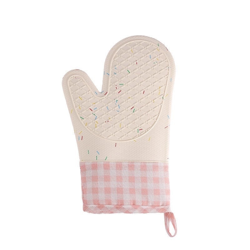 Heat Resistant Color Block Silicone Gloves for Kitchen Use | Kitchen & Dining Accessories