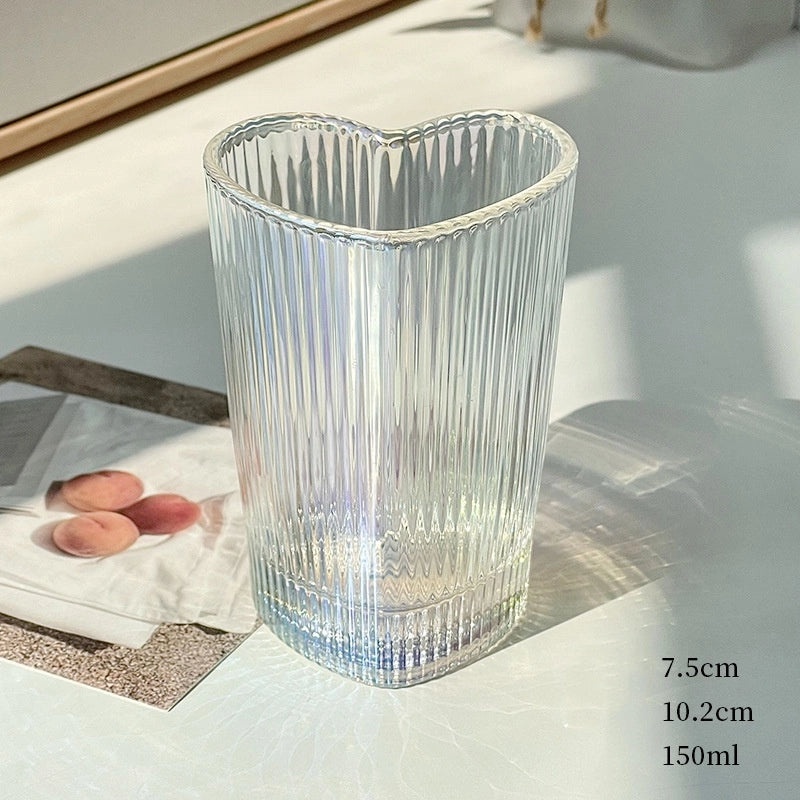 Stylish Heart-Shaped Glass Water Bottle for Everyday Use | Drinkware & Hydration Accessories