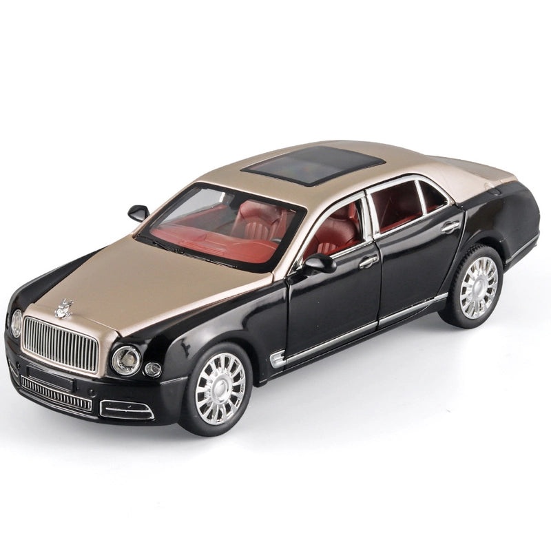 1:24 Scale Alloy Mulsanne Car Model with Sound and Light, Open Top Simulation Toy for Kids|儿童玩具