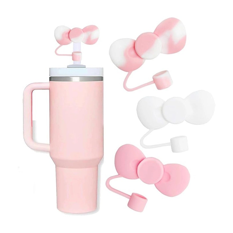 Adorable Bow Knot Silicone Straw Cap 1pc|Straw Accessories