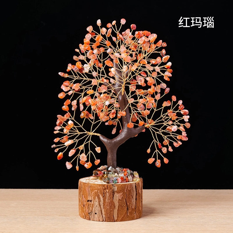 Vintage Crystal Tree Ornament Decorative Artificial Accent|Home Decor & Accessories