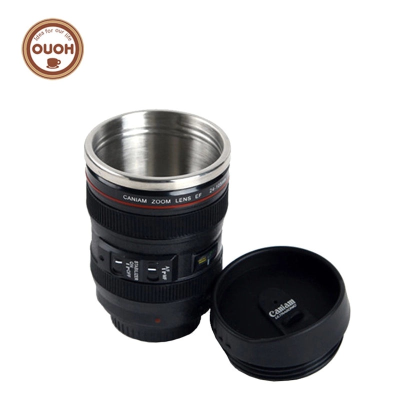 Creative Couple SLR Camera Lens Mug Stainless Steel Insulated Cup Five Generation Gift | Drinkware & Mugs