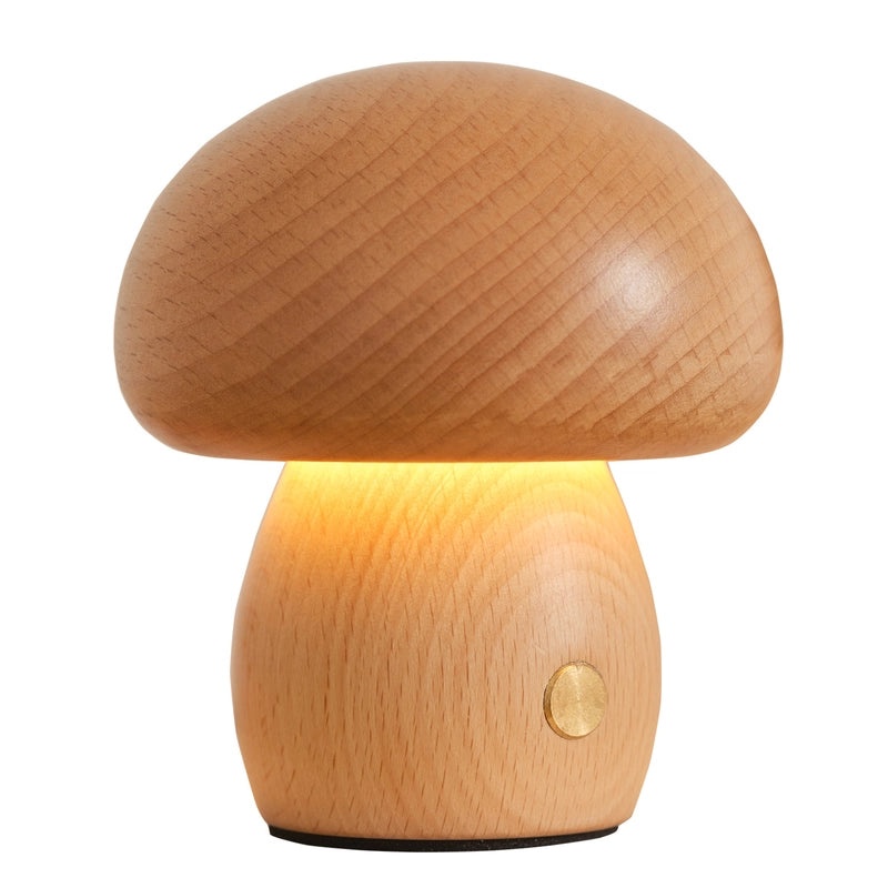 Whimsical Mushroom Wooden Lamp Ornament|Home Decor & Lighting Accessories