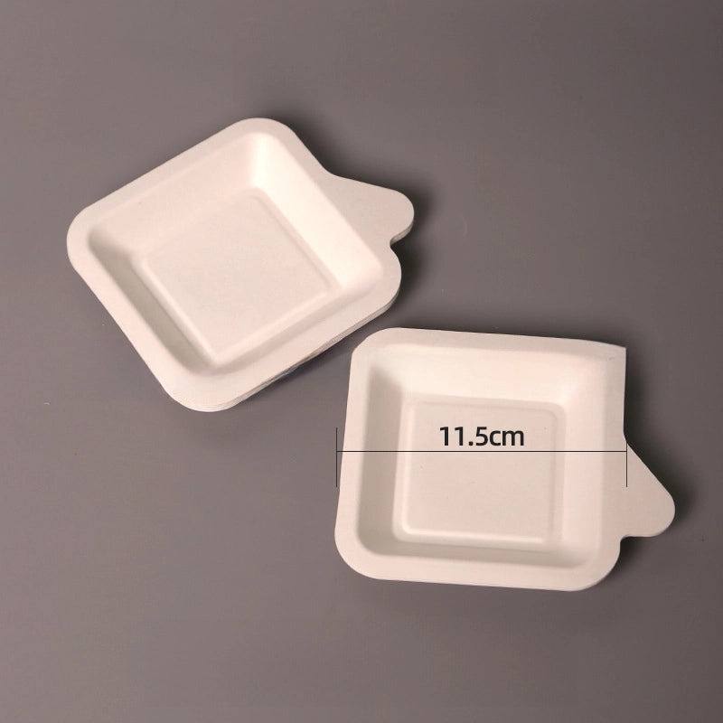 Disposable Biodegradable Sugarcane Pulp Paper Plates Thickened Dinner Plates for BBQ Cake Kindergarten DIY | Party Supplies & Disposable Tablewar