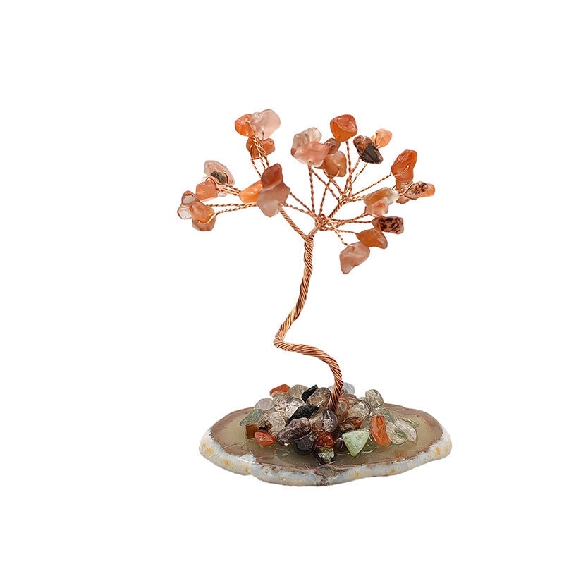 Elegant Minimalist Chinoiserie Tree Crystal Ornament | Home Decor & Accessories