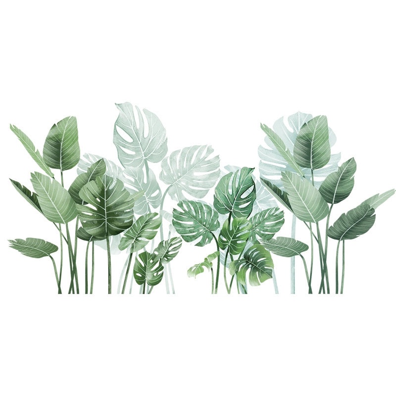 Large Green Turtle Leaf Wall Sticker Self-adhesive Home Decor Mural | Wall Decals & Stickers