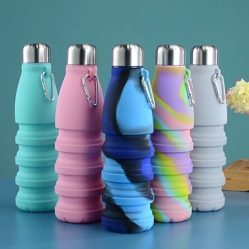 Stylish Solid Color Silicone Water Bottle 1 Piece | Drinkware & Accessories