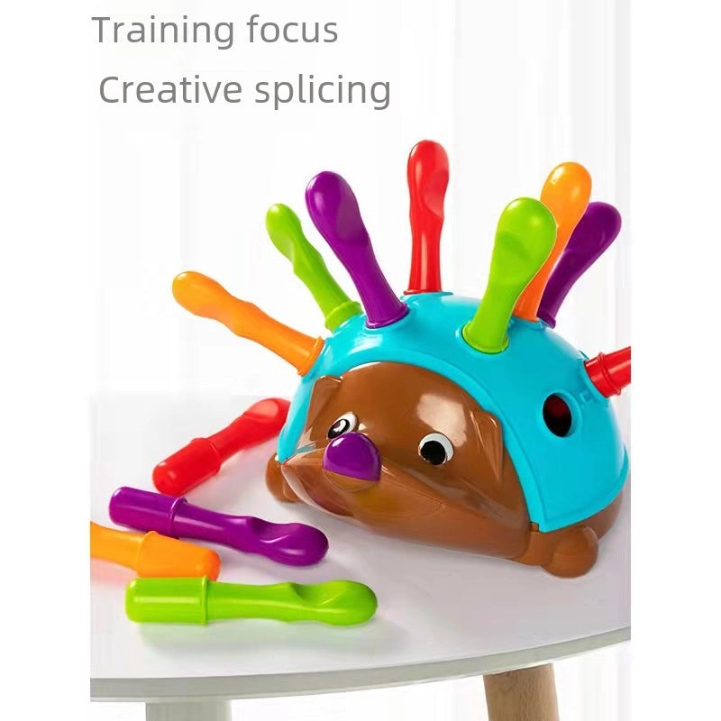 Montessori Hedgehog Puzzle Toy for Toddlers 0-3 Years Hand-Eye Coordination Early Learning | Early Education Toys