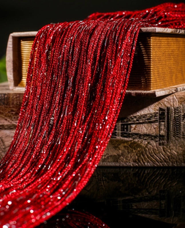 Korean Style Silver Thread Door Curtain 1x2M for Living Room Bedroom Partition Hanging Curtain|Home Decor Curtains