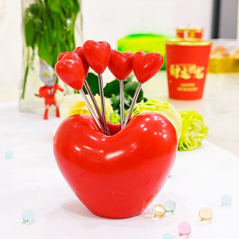 Fruit-Shaped Stainless Steel Fork Set with Apple, Strawberry, Banana Design | Kitchen Accessories