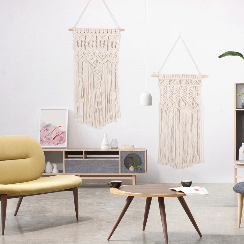 Nordic Woven Cotton Rope Wall Hanging Decorative Pendant Simple Handmade Tapestry for Home Decor | Home Decor & Wall Art