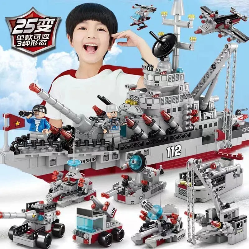 Lele Brothers No.003 Fujian Military Aircraft Carrier Building Blocks Toy for Boys | Toys & Games - Building Sets