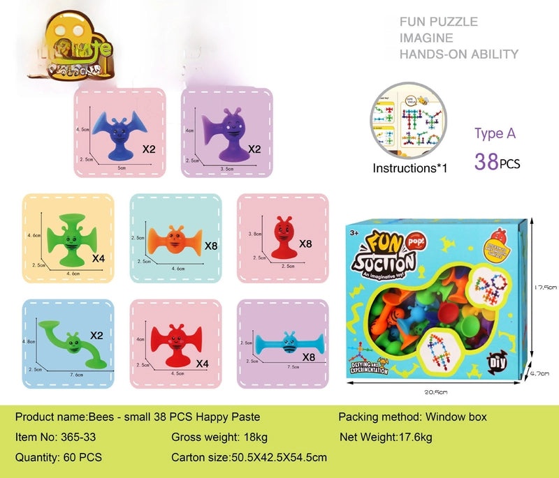 Creative Bee Sucker Soft Building Blocks with Music Suction Educational Kids Toy|Educational Toys