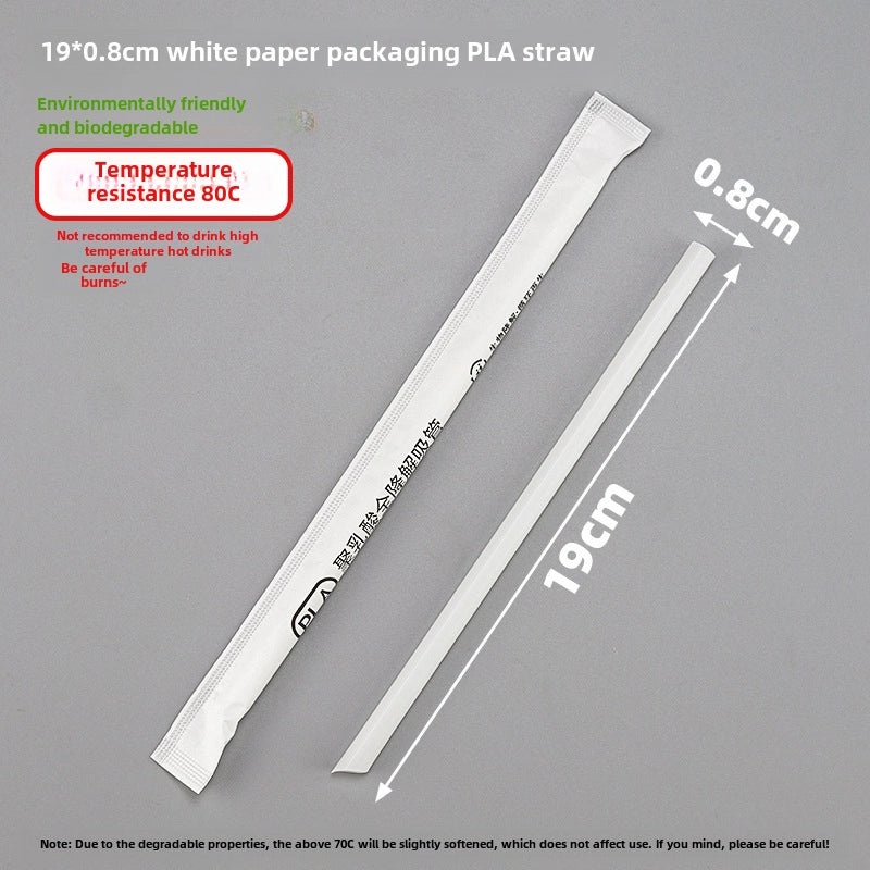 Biodegradable PLA Straws for Hot Drinks | Disposable Milk Tea Coffee Straws | Eco-Friendly Individually Packaged | Drinkware Accessories|Straws &