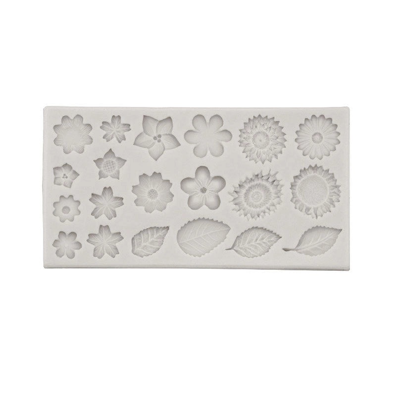 Silicone Mold for Rose Leaves Sunflower and Daisy Flowers Cake Decorating | Baking Tools & Cake Molds