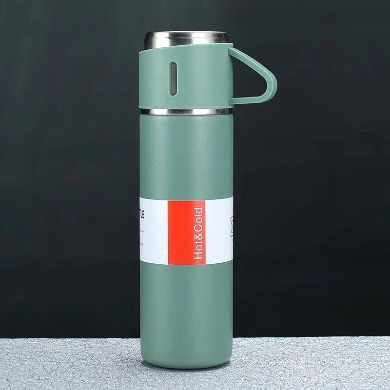 Stainless Steel Thermos Set with Three Lids 500ml for Men Business Tea Gifts with Logo Printing|Drinkware & Tumblers