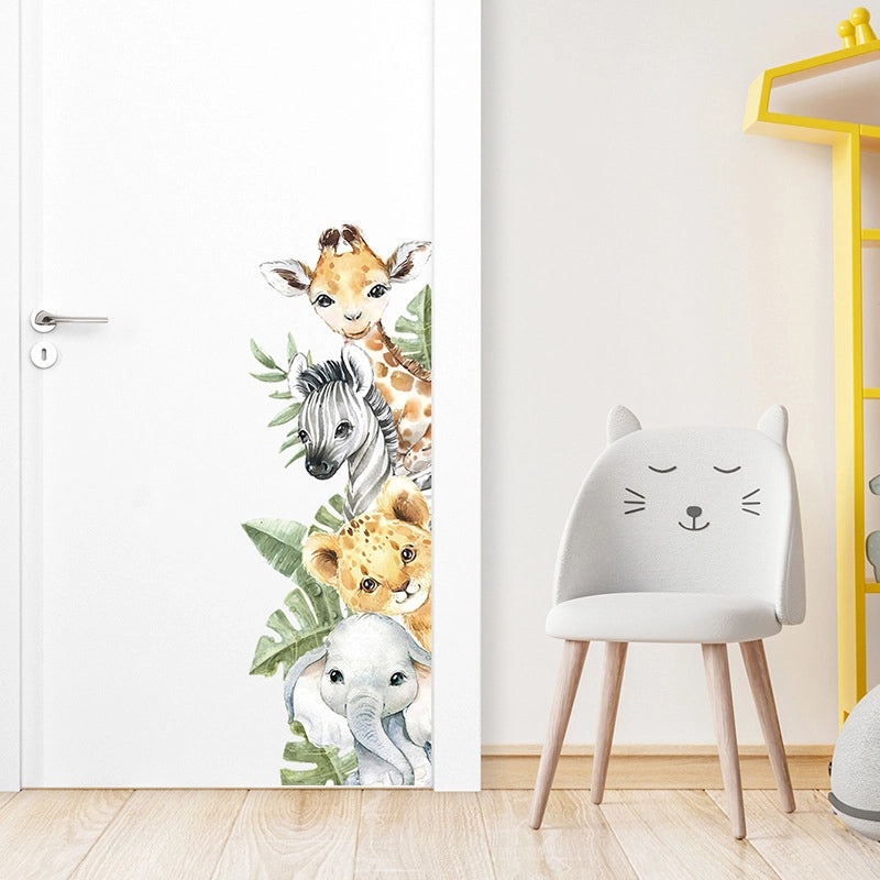 Cute Cartoon Animals Peeking Wall Stickers for Kids Bedroom Decor BR94516|Home Decor Wall Stickers
