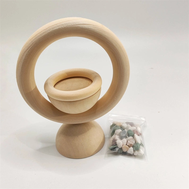 Artistic Round Pine Wood Carved Home Fragrance Diffuser | Home Decor & Fragrance