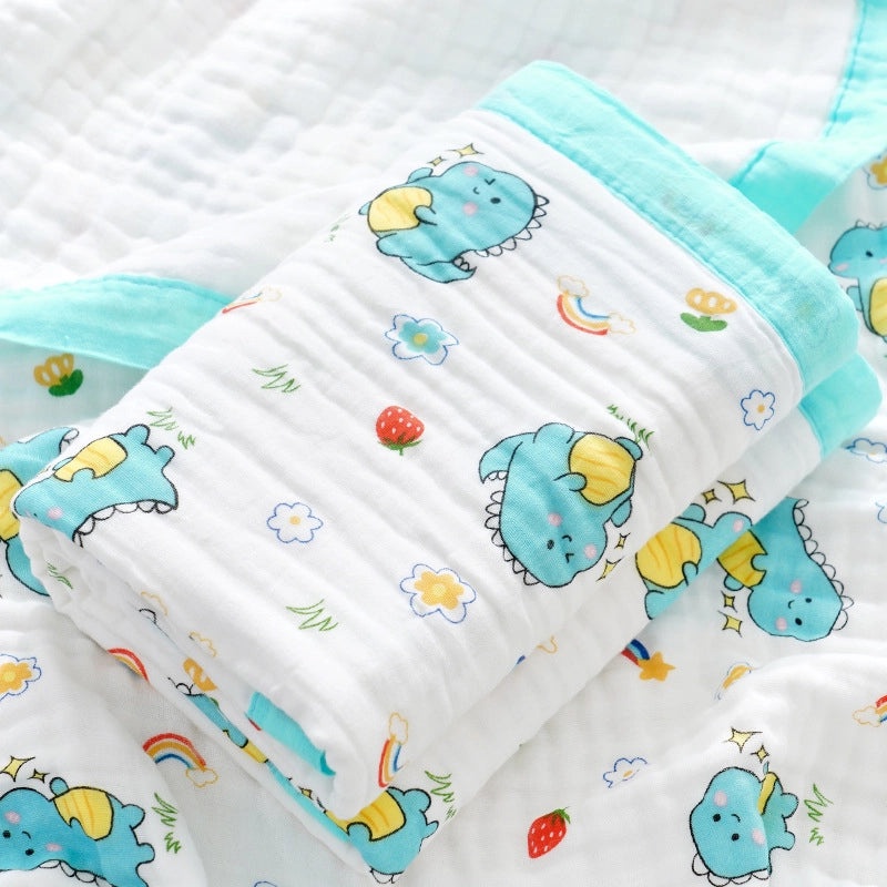 Soft Baby Bath Towel | Newborn Six-layer Gauze Cotton Absorbent Bath Quilt | Baby Care Essentials|婴儿用品