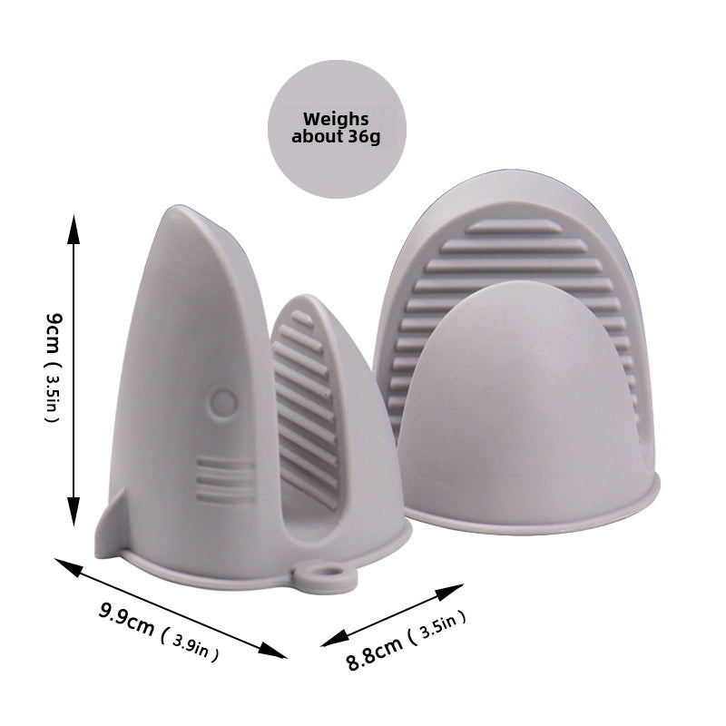 高温耐热鲨鱼硅胶防烫夹|厨房用品和烹饪工具