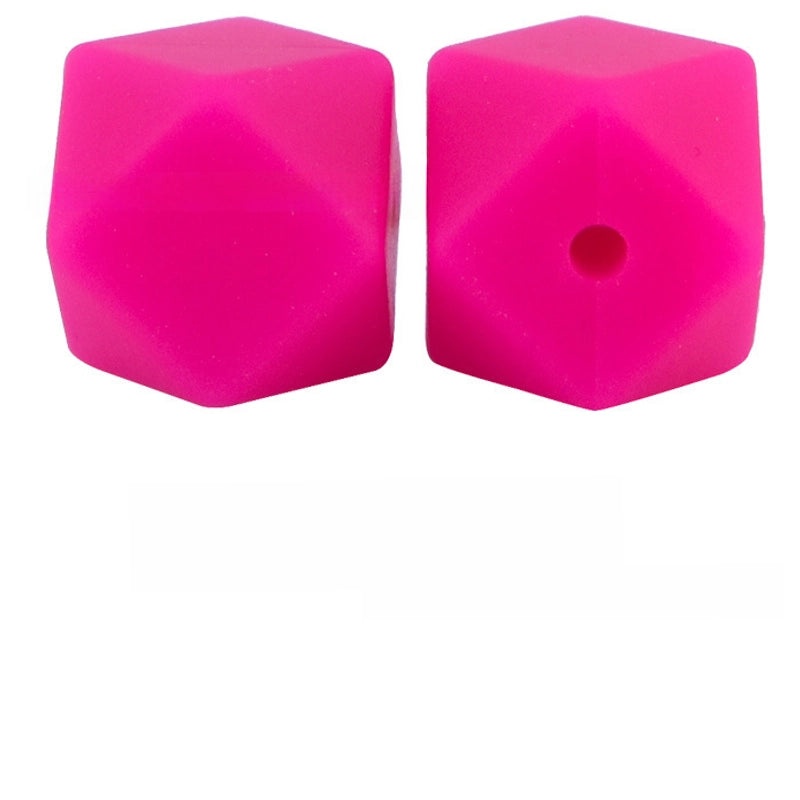 17mm Silicone Octagonal Beads for Pacifier Chains DIY Accessories | Baby & Mom Essentials