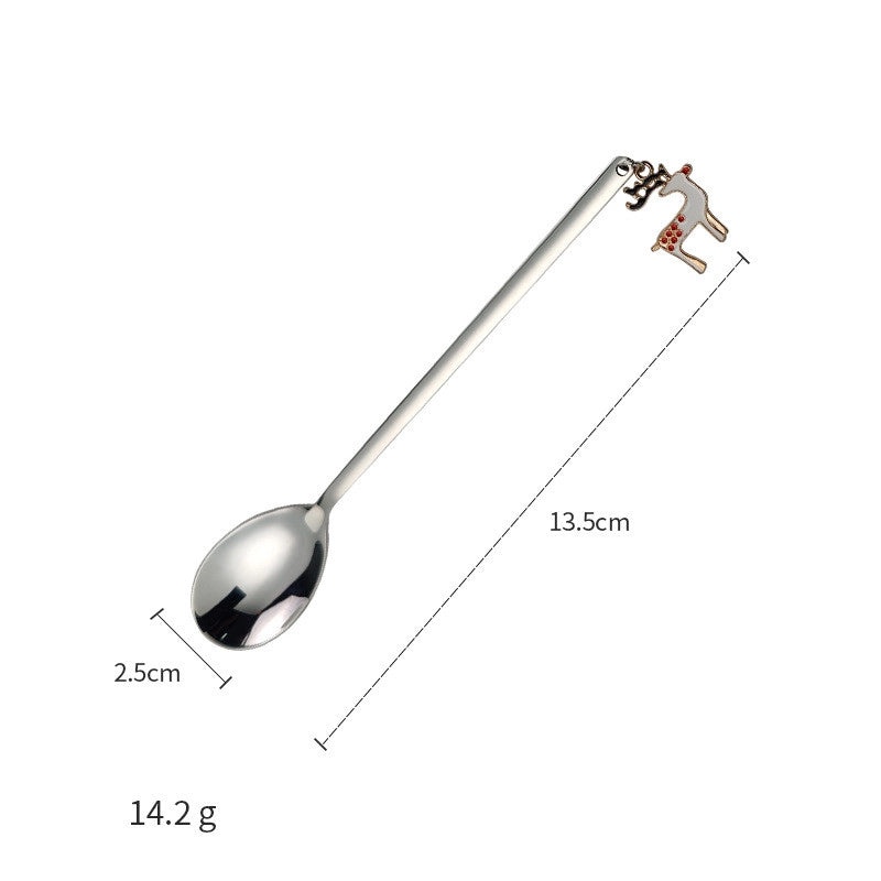 Christmas Tree Santa Claus and Elk Stainless Steel Tableware Set|Holiday Kitchen & Dining