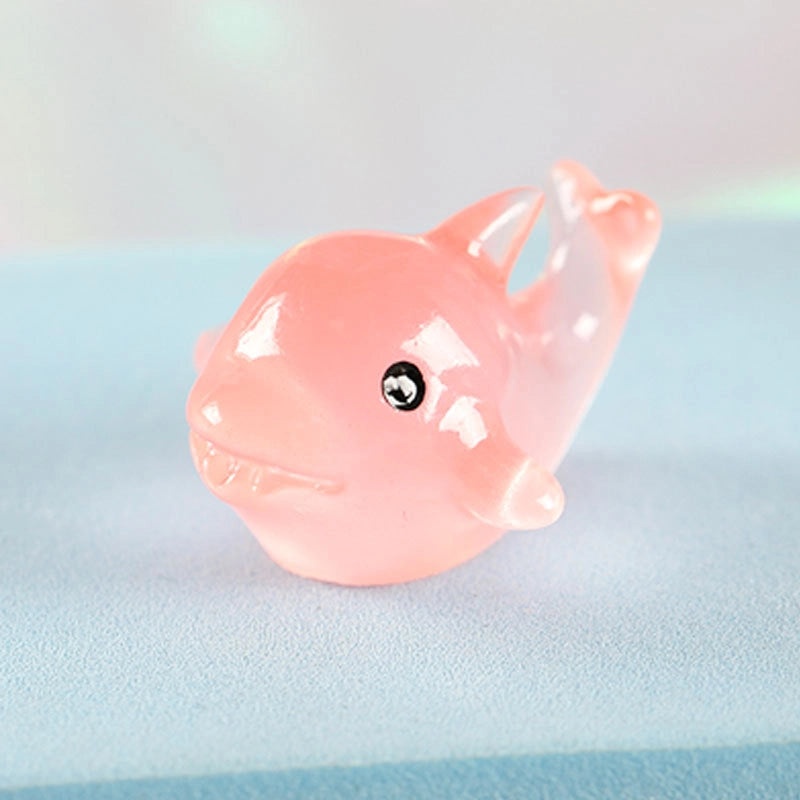 100 Pieces Colorful Dolphin Luminous Doll Resin Pendants for Micro Landscape Jewelry Craft Decorations|Jewelry & Craft Supplies