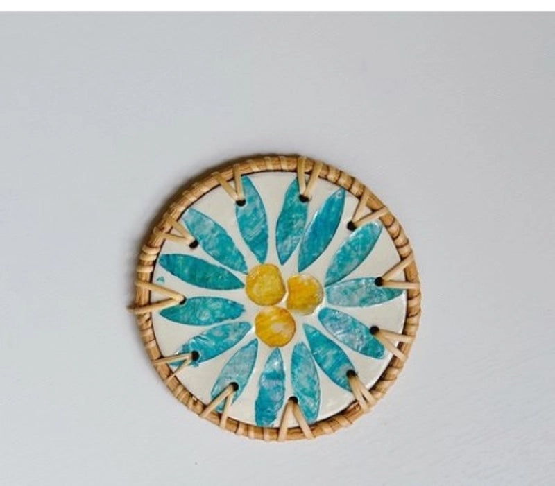 Retro Floral Wooden Placemat Single Piece | Home & Kitchen Tableware