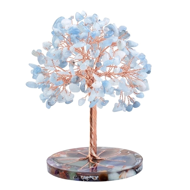 Elegant Minimalist Tree Resin Crystal Agate Decor | Home Decor & Accessories