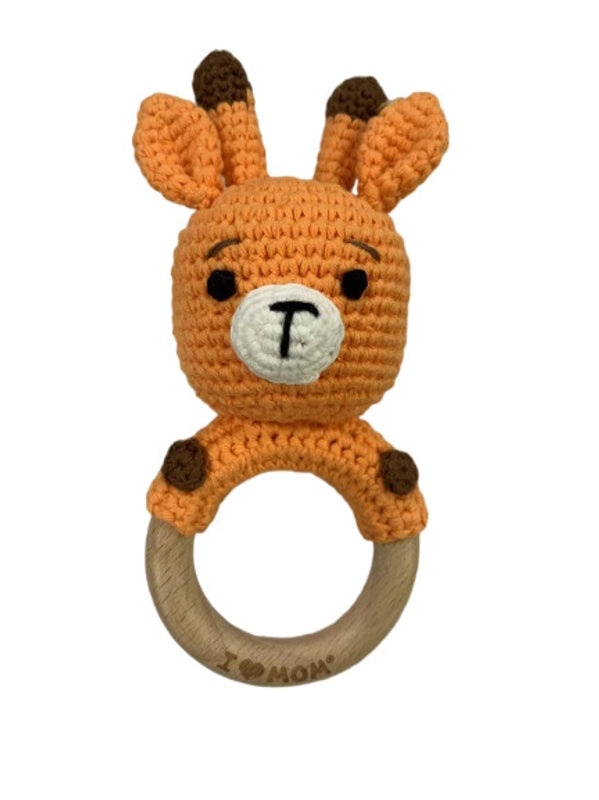 Baby Crochet Animal Rattle Soft Knitted Cartoon Doll Teething Toy for Infant Comfort|Baby Toys & Teethers