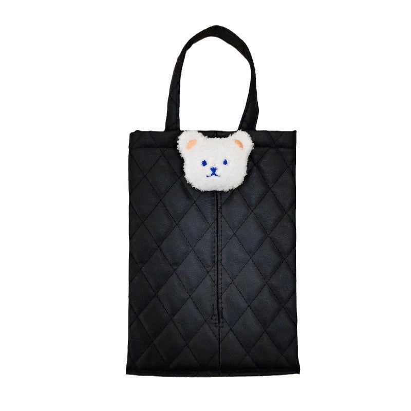 Cute Bear PU Leather Tissue Holder for Travel & Home Use|Home & Living Accessories