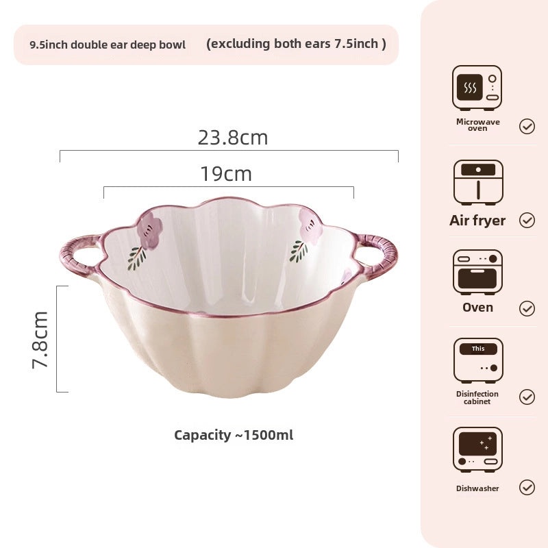 Purple Ceramic Bowl and Dish Set with Chopsticks | Kitchen & Dining