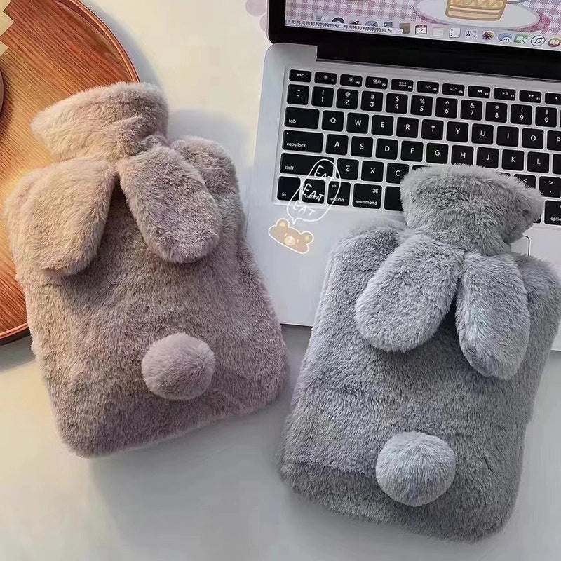 Korean Style Large Plush Rabbit Hot Water Bag PVC Injection Warm Hand Compress Hot Sale|Home & Living/Heating Pads & Compresses
