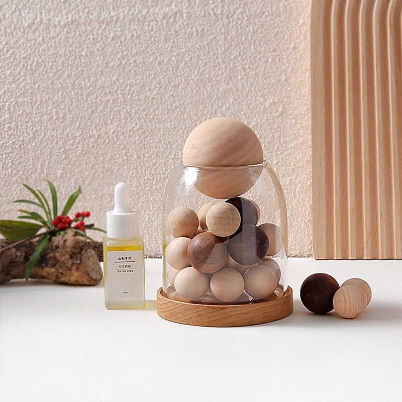 Solid Wood Aromatherapy Beads Set Fireless Essential Oil Diffuser for Home Hotel Bedroom Creative Birthday Gift|Home & Living Aromatherapy