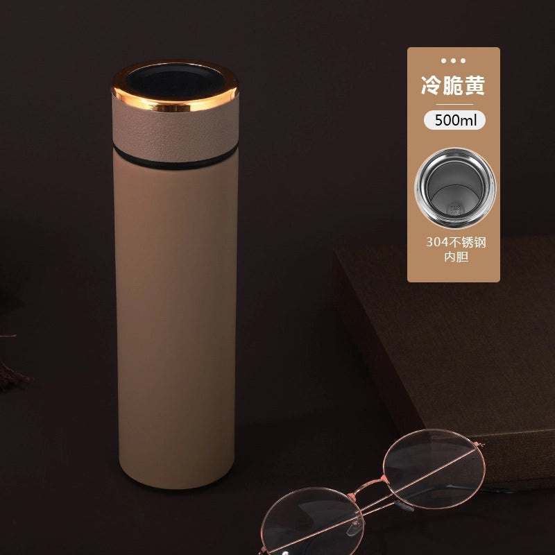 智能温度测量保温杯 LED触控显示水杯 哑光创意商务礼品 定制LOGO|智能温控水杯