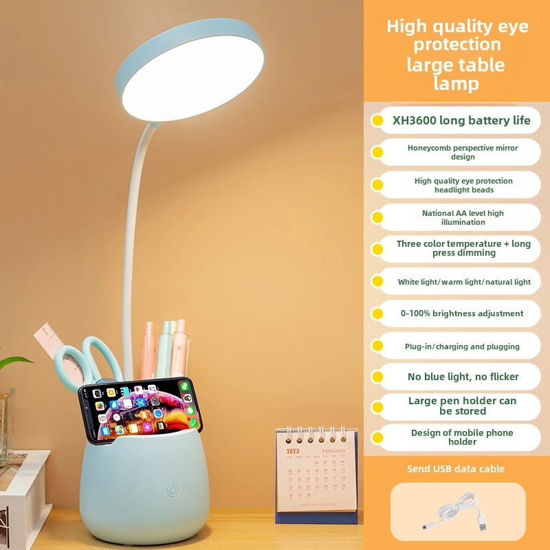 LED Rechargeable Desk Lamp Eye Protection Study Light for Kids Reading College Dorm Dormitory|Lighting & Lamps