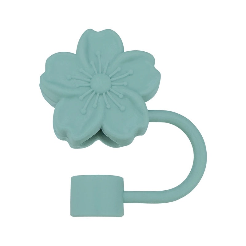 Elegant Floral Silicone Straw Cap for Cups | Drinkware Accessories